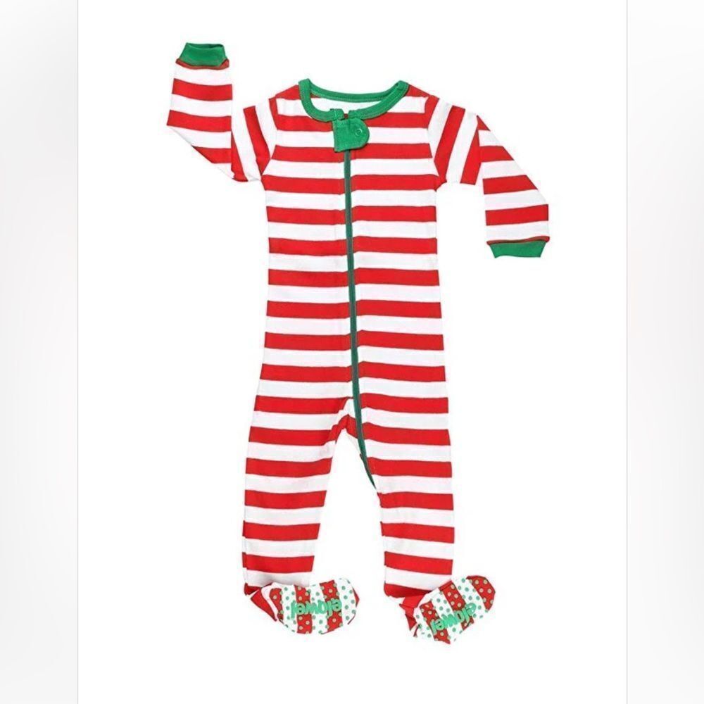 Elowel Baby Boys Girls Footed Christmas Pajama Sleeper Cotton Sz12/18 months